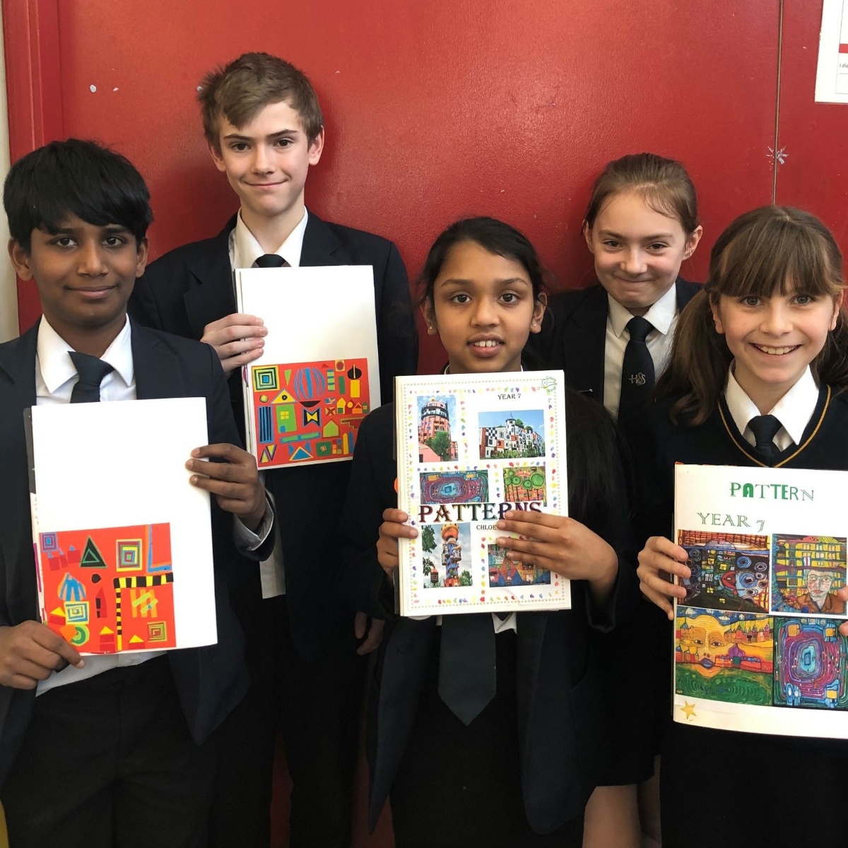 holmer-green-senior-school-year-7-hundertwasser-art